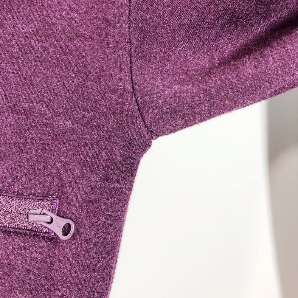 P'TULA Girlfriend Cropped Hoodie Full-Zip in Midnight Plum S - Picture 5 of 12